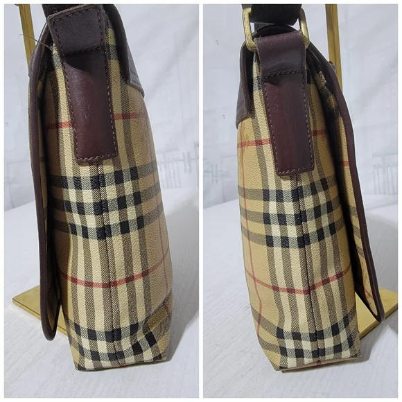 Burberry Haymarket Check Flap Crossbody Bag - Picture 7 of 14